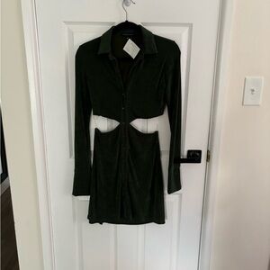 Green Dress with cutouts-Brand New